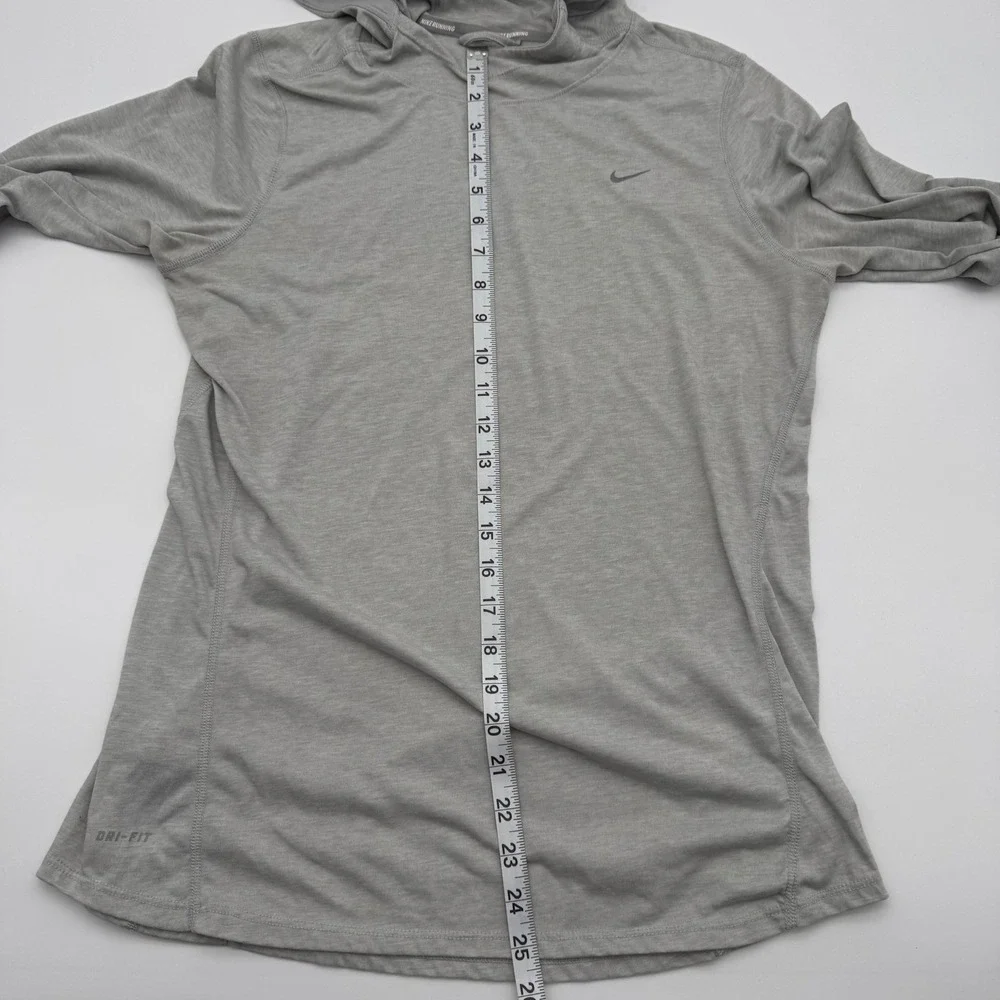 Nike Running Dri-FIT Lightweight Hoodie Gray Long Sleeve‎ Pullover Womens Large